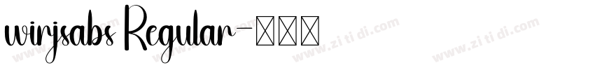 wirjsabs Regular字体转换
